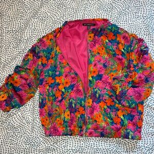 Super fun bright cropped bomber